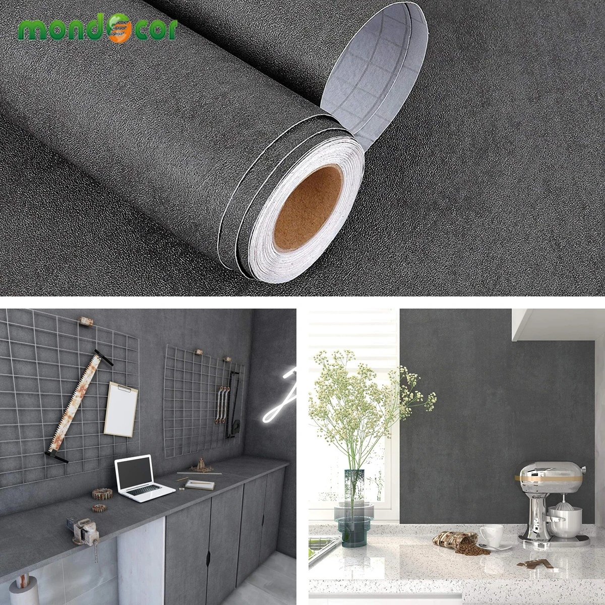 

Толстая цементная стильная контактная бумага, декоративная пленка, пилинг и палочка, настенная бумага для кухонных столешниц, наклейки на с...