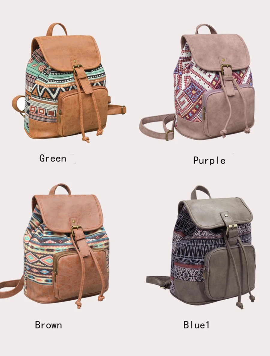 Национальный женский рюкзак, Mochila модный рюкзак для девочек, винтажный рюкзак через плечо, женская сумка, школьный рюкзак для женщин