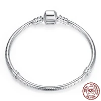 lorena luxury original 100 925 sterling silver snake chain bracelet bangle for women authentic charm jewelry pulseira gift