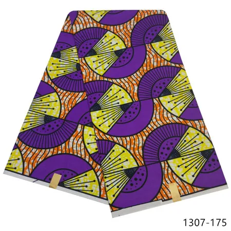 Latest Ankara Wax Fabric Guaranteed Real Wax 6yard/lot High Quality African Fabric Print For Sewing Dress 1307 - Цвет: 1307-175