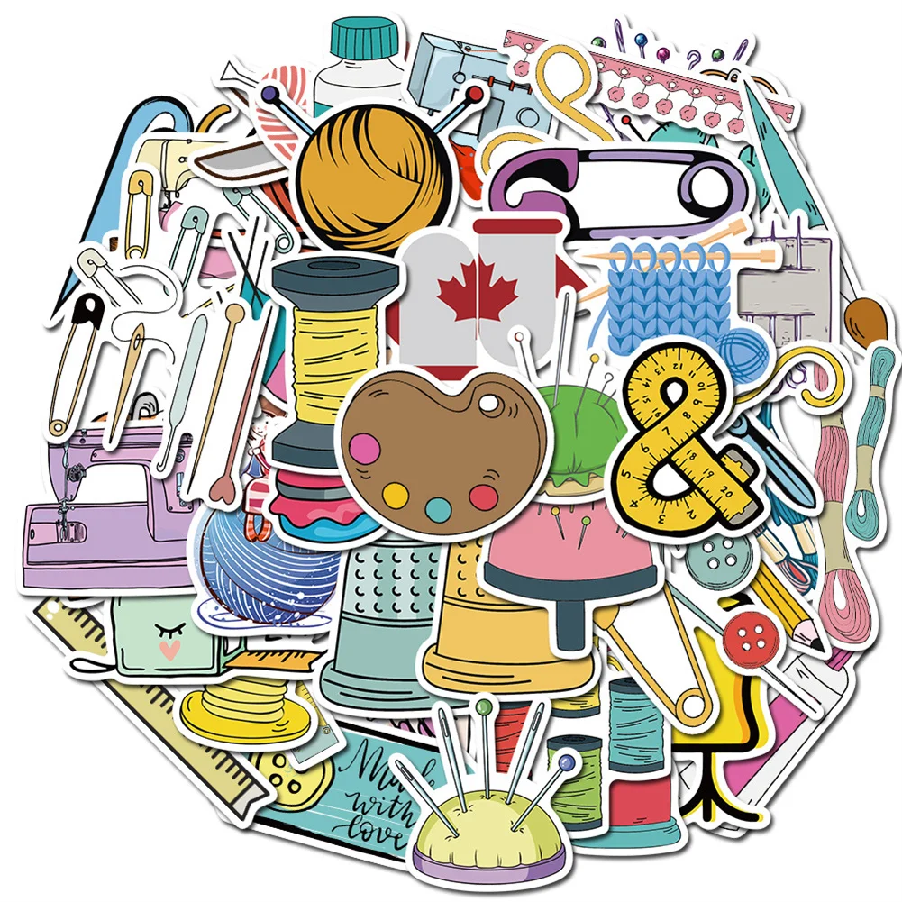 

10/30/50PCS Handmade Sewing Tools Household Graffiti Stickers Laptop Mobile Phone Case Refrigerator Decoration Toys Wholesale