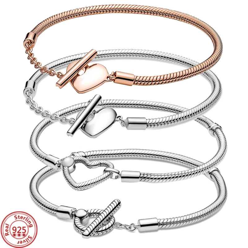 

Женский браслет из серебра 925 пробы, с Т-образной пряжкой