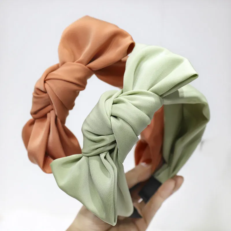 

Women Vintage Wide-brimmed Knotted Candy Color Turban Headband Korean Lady Hairbands Girls Hair Accessories Headwear Hair Hoop
