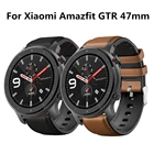 22 мм браслет для Amazfit GTR 47 мм 47 ремешок для xiaomi Huami Amazfit Pace Stratos 2 Смарт-часы кожаный ремешок + Силиконовый ремешок для часов
