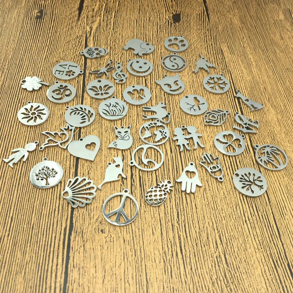 Цепочка с подвеской из нержавеющей стали 10 шт.|Подвески| |