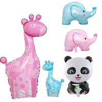 1pcs jungle animal balloons deer giraffe panda pink elephant gender reveal kids birthday party gift wildlife zoo theme supplies