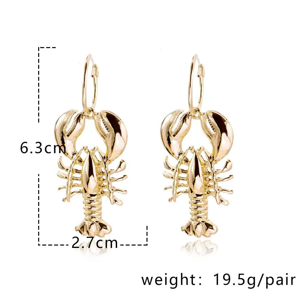 

Boho Chic Ocean Beach Sea Lobster Earrings for Women Vintage Cute Dangle Earrings Punk Party Statement Jewelry Gift Brincos