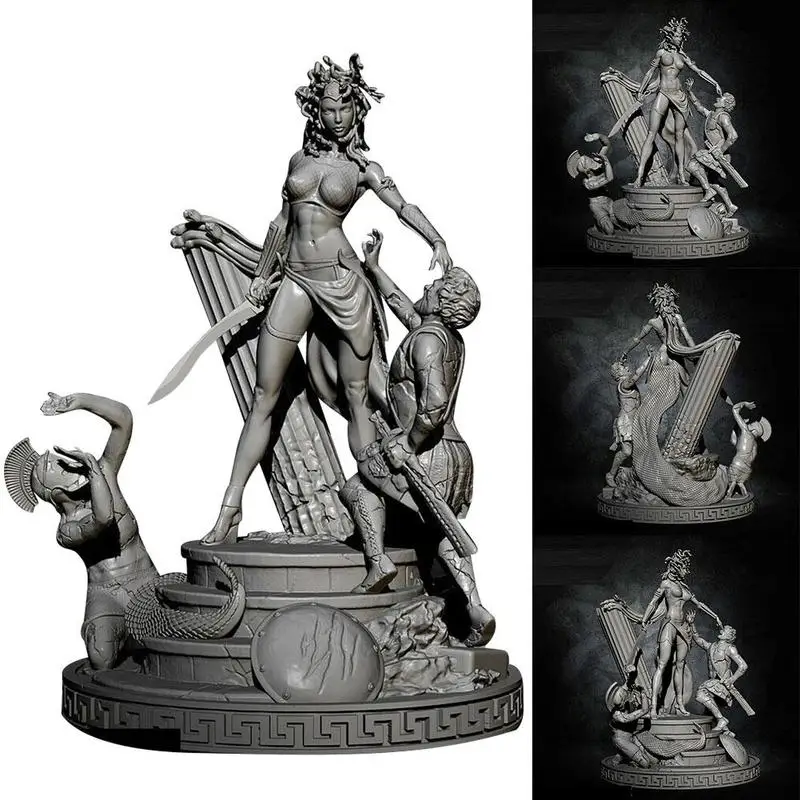 

1:32 Scale Resin Figure Unpainted Model Kit Figure Medusa Unassambled Collect Unpainted Queen F4P0