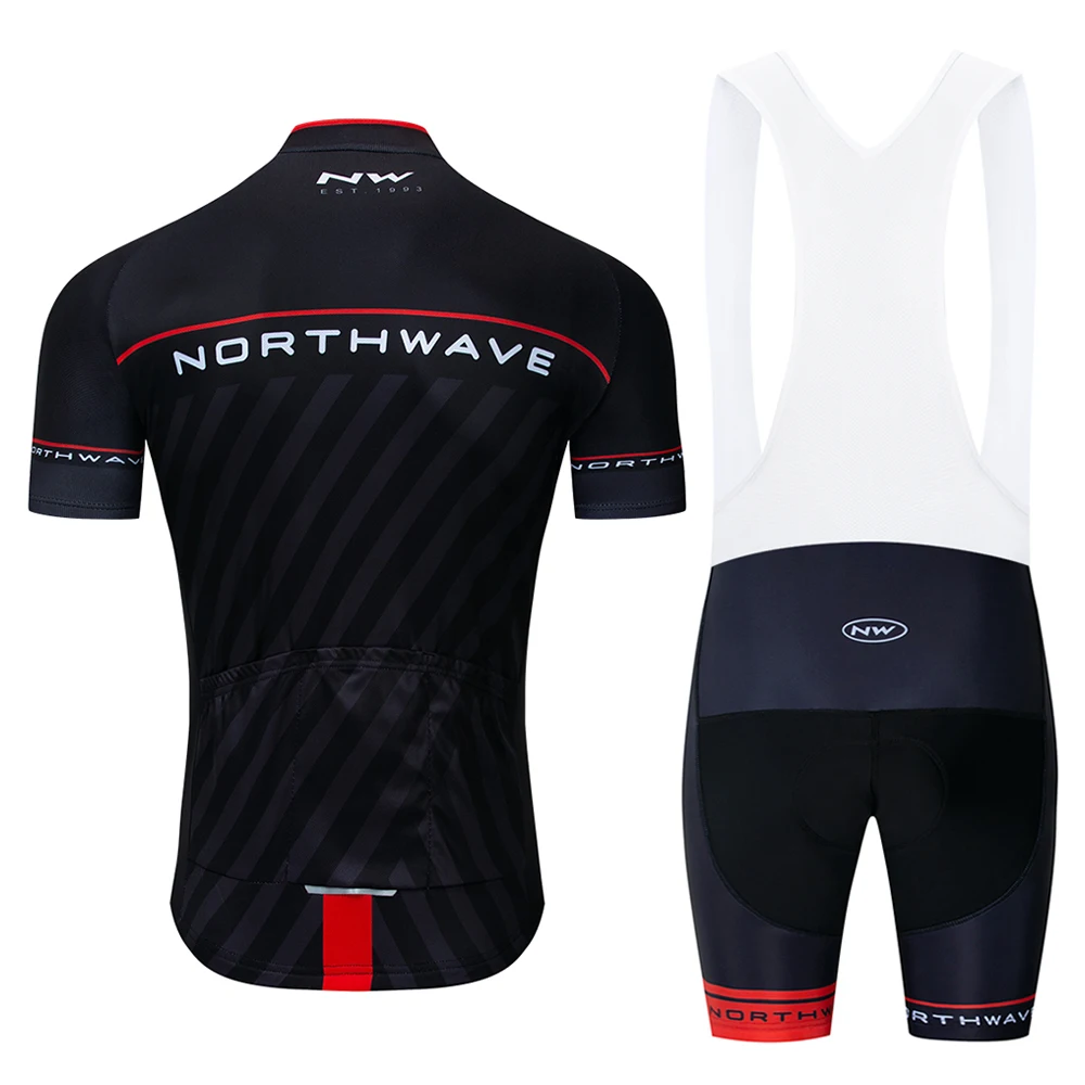NW 2019 NORTHWAVE verano hombres ciclismo Jersey manga corta conjunto transpirable babero pantalones cortos ropa de bicicleta | Спорт и