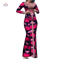 bintarealwax african maxi dress bazin riche sequined print wax long dresses long sleeve plus size s 7xl africa clothing wy8458