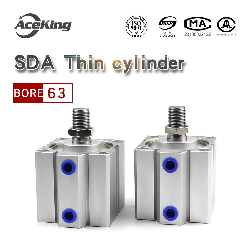 

SDA Thin cylinder with external teeth External thread small pneumatic SDAS/SDA63x5x10x15x20x25x30x35x40x45x50x75x100-B