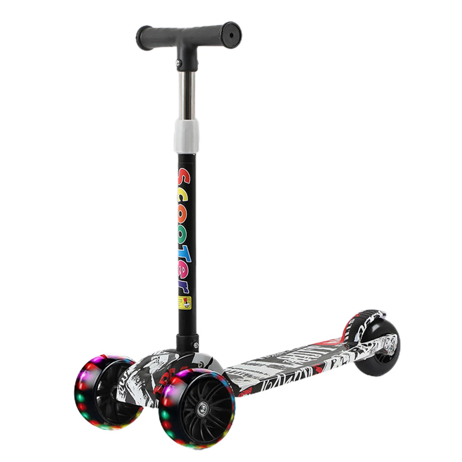 

Children's Scooter Collapsible 3 Wheels Scooter For Toddlers 3-12 Year With Adjustable Height Lightweight Scooter Gift