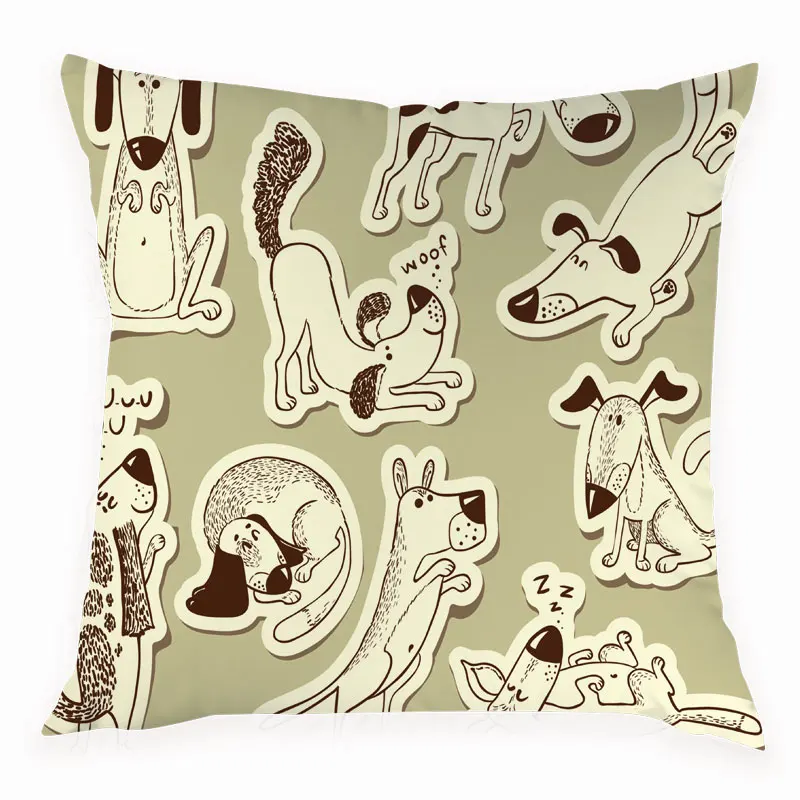 Чехол для подушки с мультяшным рисунком животного украшение дома 45x45 см | Дом и