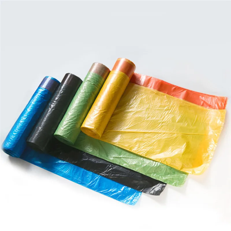 1 рулон 15 разноцветных мешков для мусора на завязках ванной комнаты спальни офиса