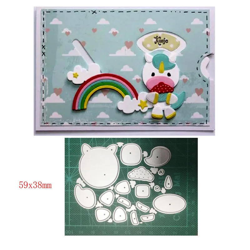 Ремесленные штампы Единорог носорог металлические вырезанные форма для