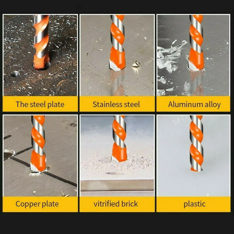 

4/5/10 Pcs Ultimate Drill Bits Twist Drill Head Wall Ceramic Glass Punching Hole Working 3/4/5/6/8/10/12mm