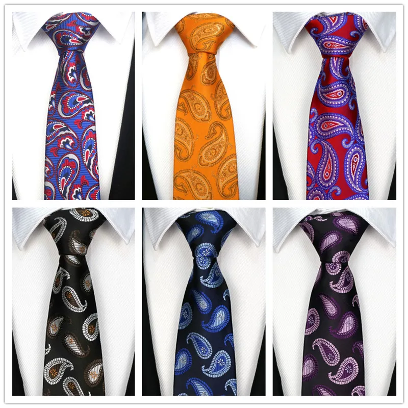 

KT001-024, заводской хит, Галстук Пейсли для мужчин, 100% Шелковый галстук, модные мужские галстуки 8 см, черный, красный, синий, полосатый галстук, с...