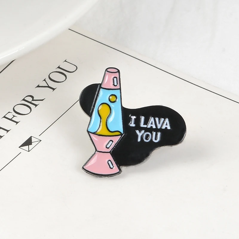 Розовая Лавовая Лампа булавки I Lava YOU любовь ювелирные изделия подарок на День