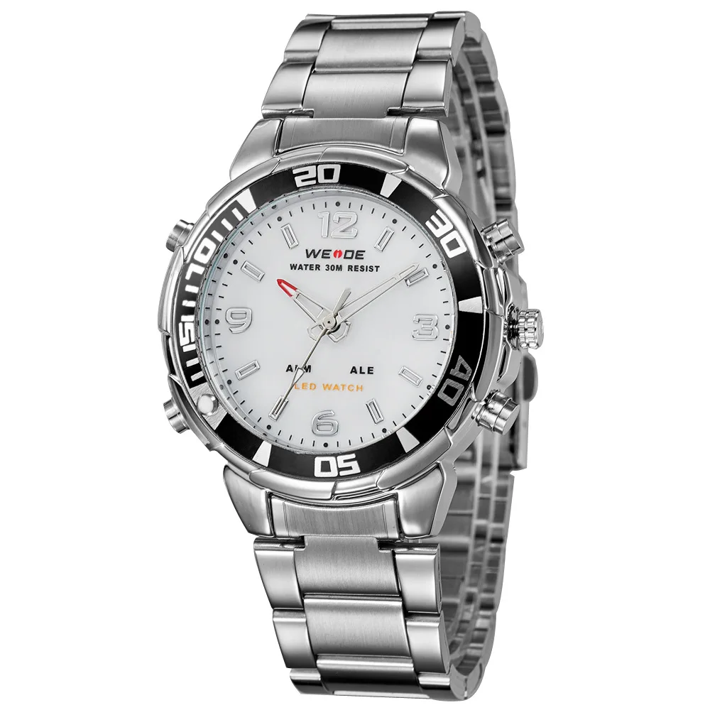 WEIDE мужские часы топы в стиле милитари люксовый бренд деловой сигнал кварцевый