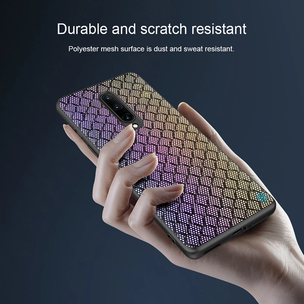 Для For OnePlus 8 чехол Twinkle s Nillkin Жесткий ПК + Мягкий ТПУ Градиент полиэстер