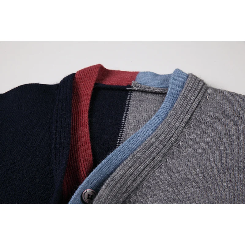 Женский трикотажный кардиган с V-образным вырезом длинным рукавом |