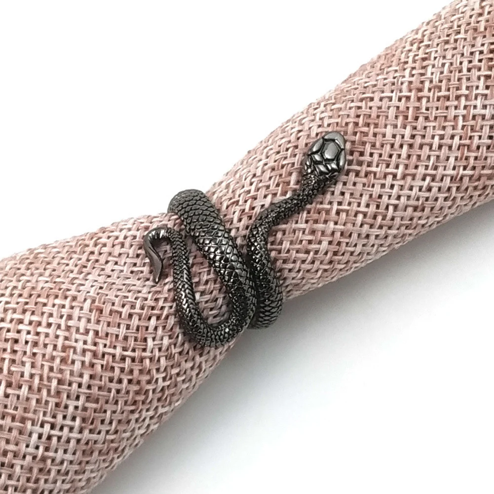 

1 Piece European New Retro Punk Exaggerated Spirit Snake Ring Fashion Personality Stereoscopic Opening Adjustable Ring Jewelry