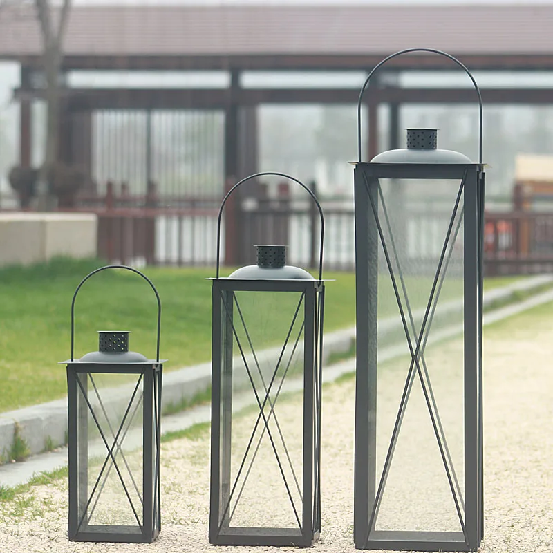 Ветронепроницаемые уличные подсвечники стеклянный скандинавский