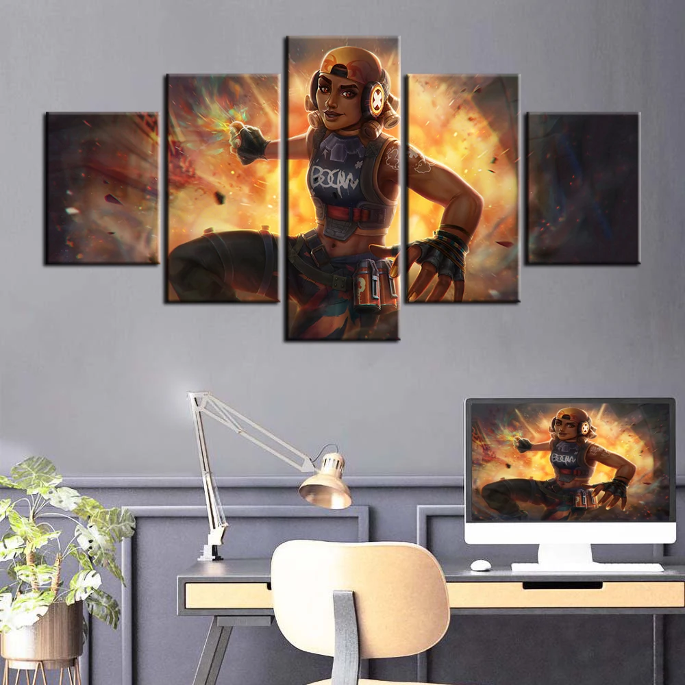 Raze плакат видоу игра Valorant искусственное масло картина стене водонепроницаемый