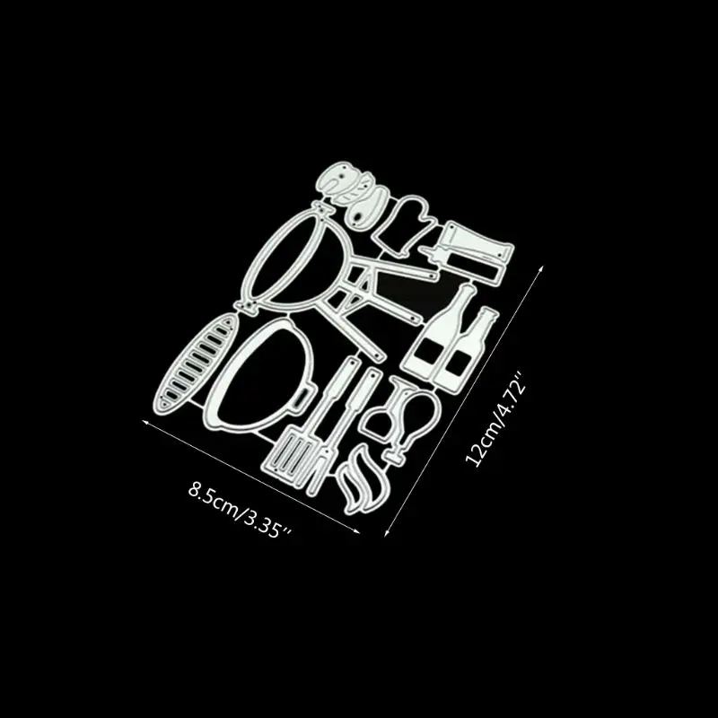 

Barbecue DIY Metal Cutting Dies Stencil Scrapbooking Album Art Paper Card Decor 95AA