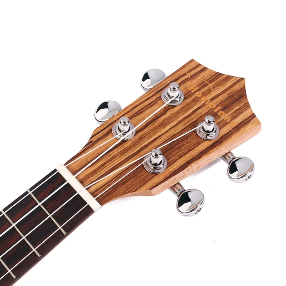 

Inch Zebrawood Ukulele Acoustic Soprano Guitar Mini Hawaiian Guitar Rosewood Fretboard Bridge 4 Nylon Strings Ukelele