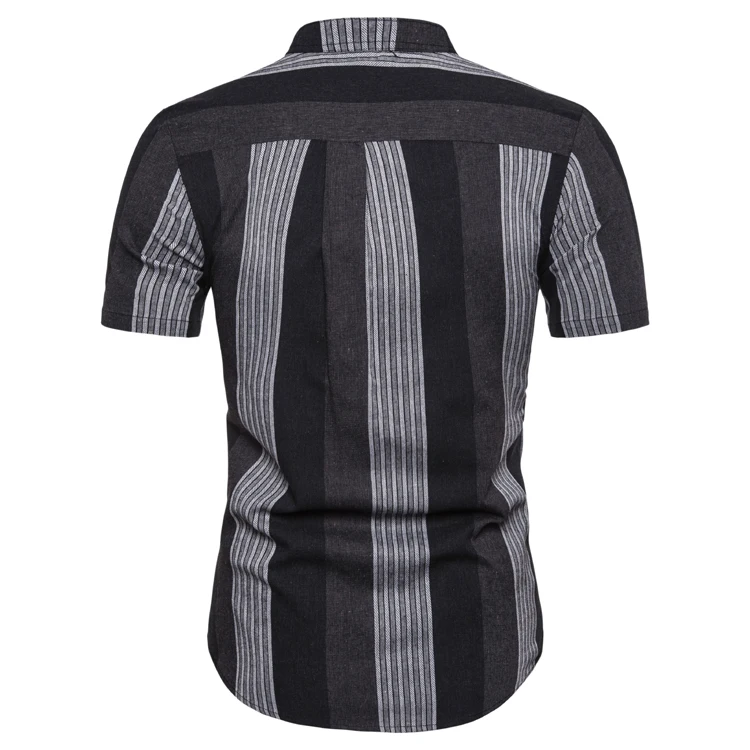 Мужская простая короткая летняя рубашка|Повседневные рубашки| |