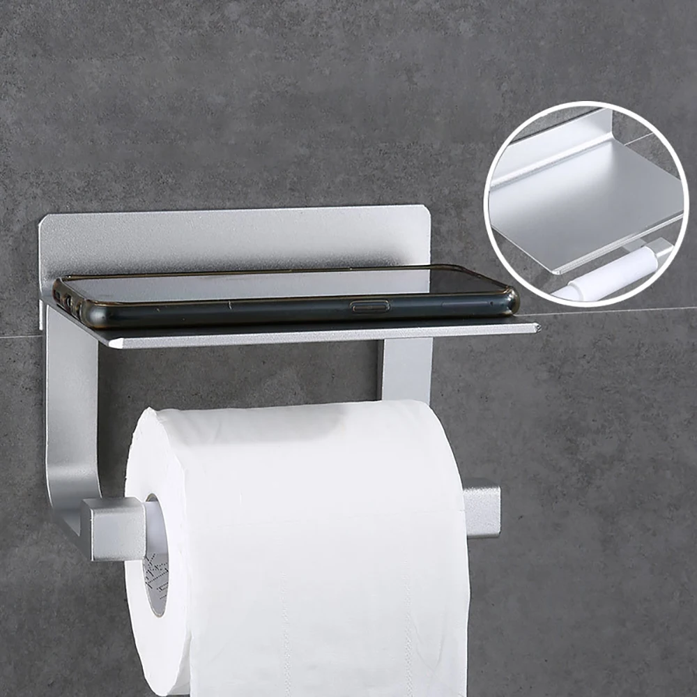 1 шт. алюминиевая стойка для туалетной бумаги настенный держатель полка