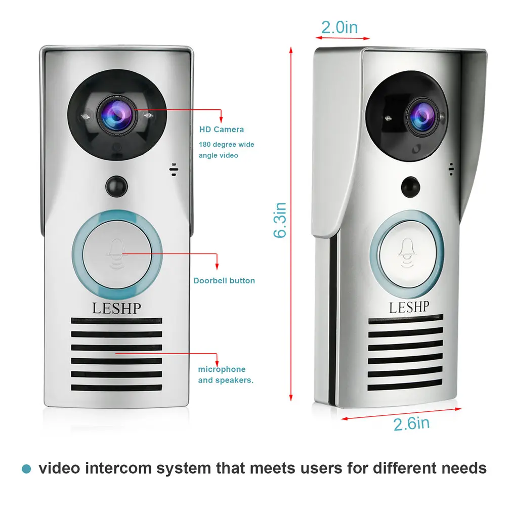 Wi-Fi 720P видео дверной звонок беспроводной домофон монитор умный звонок HD камера PIR датчик движения ночное видение разблокировка