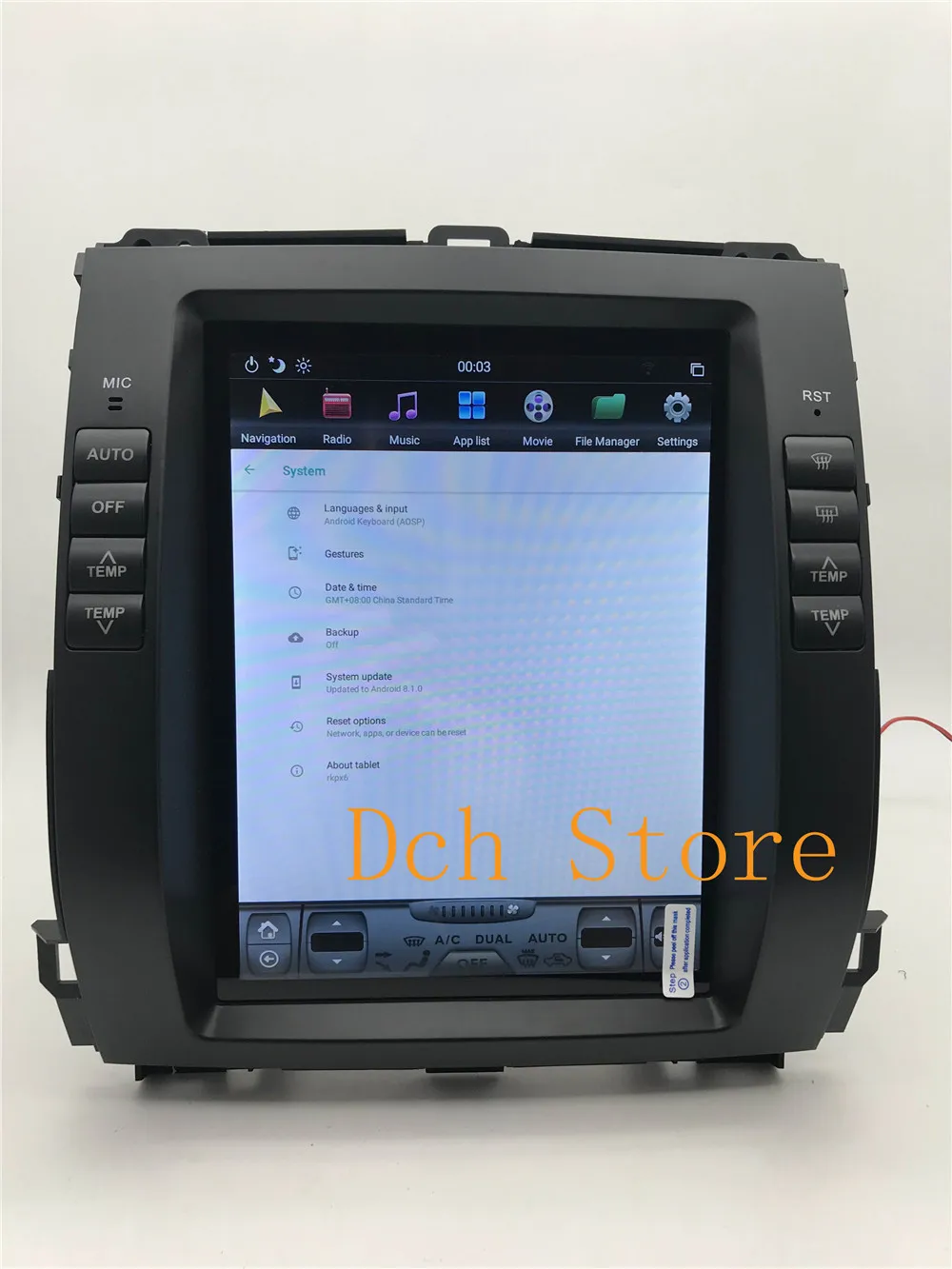 10,4 ''вертикальный экран Tesla стиль Android 8,1 автомобильный dvd-плеер gps для Toyota Prado 120 land cruiser 2002-2009 Lexus GX470 PX6