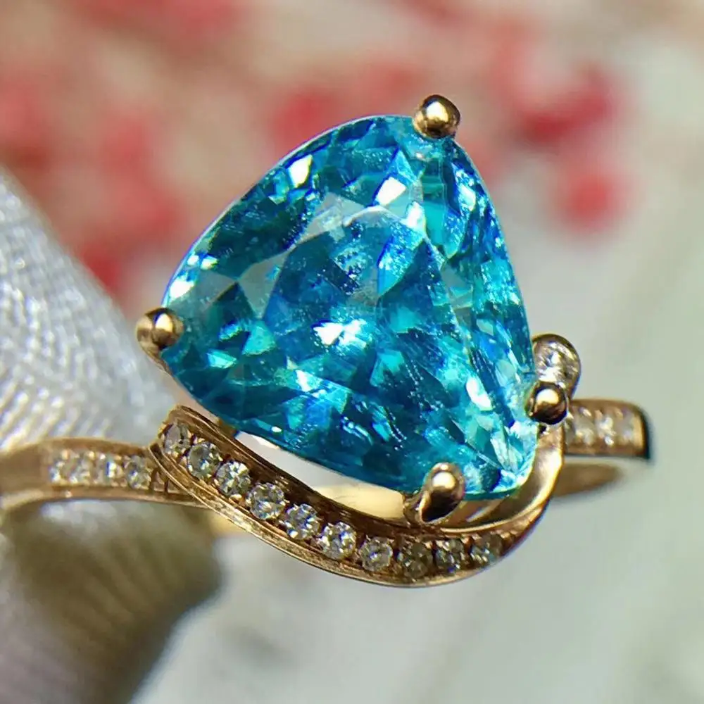 Ювелирные изделия из настоящего 18 каратного розового золота 100% натуральный