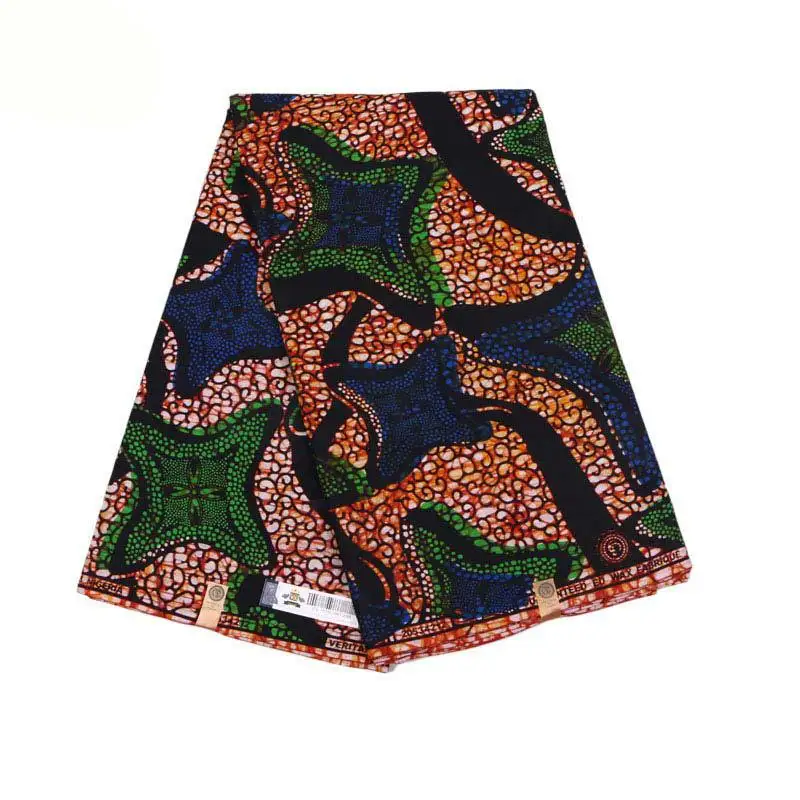 

2021 Wax Fabric Real 100% Cotton High Quality African Flower Print Wax Java 6Yards\lot
