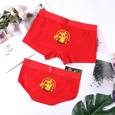QA81 Парные трусики с рисунками из мультфильмов, дышащие удобные трусы, мужские трусы-боксеры, женские трусы для влюбленных, нижнее белье - Цвет: QA81