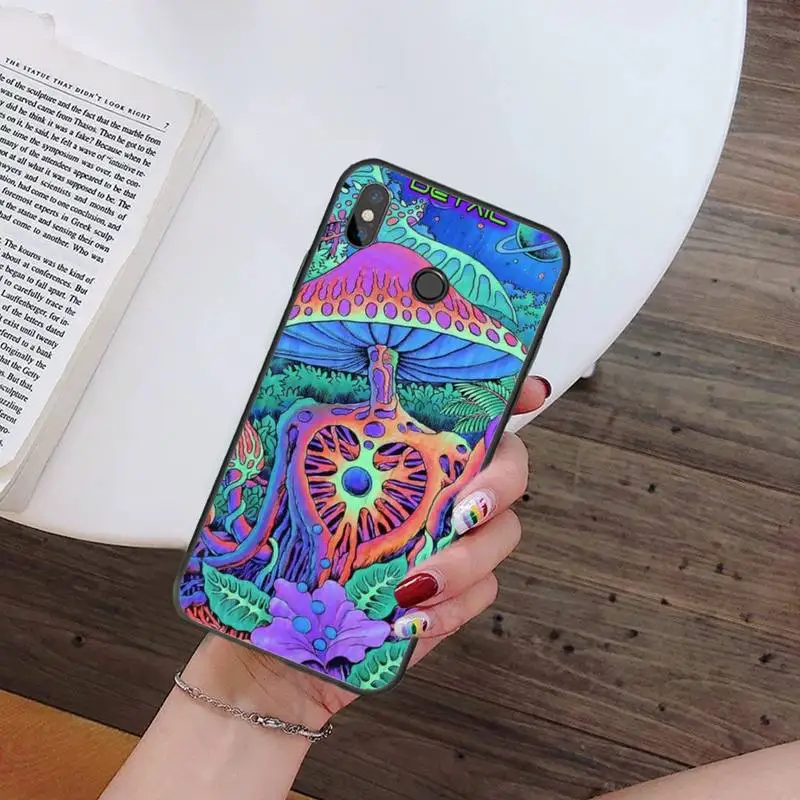 

Weird Trippy Mushroom Psychedelic Art Phone Case For Xiaomi Redmi mi note max 3 5 6 8 9 10 t S SE lite pro Soft Silicone Shell