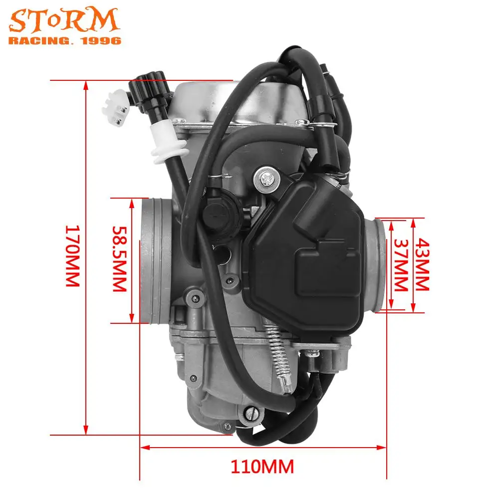 

For Honda Rancher 400 TRX400FA TRX400FGA TRX 400 FA 400FGA 2004-2007 Motorcycle Aluminum Carburetor Carburador With Power Jet