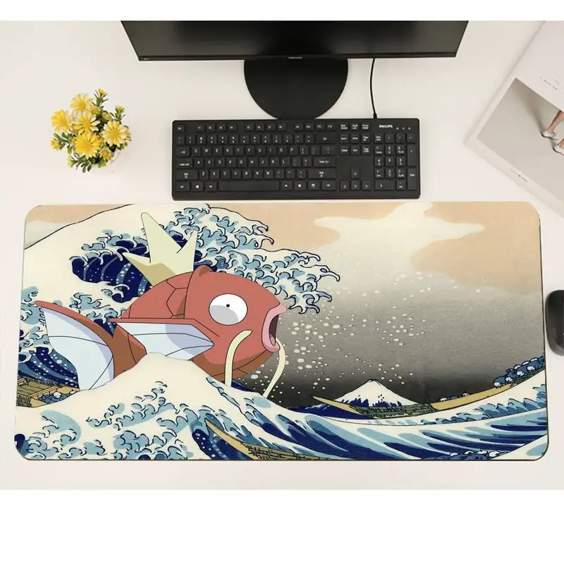 

Great Ramen Wave Japan Customized MousePads Computer Laptop Mousemat XL Large Keyboard PC Desk Mat Takuo Anti-Slip Comfort Pad
