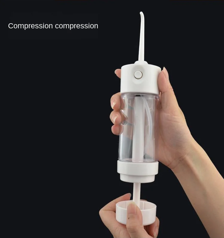 Abs Novo portatil Irrigador Oral Limpar a Boca Lavar O Seu Dente agua Manual De irrigaçao Dental Flosser Sem Eletricidade | Бытовая