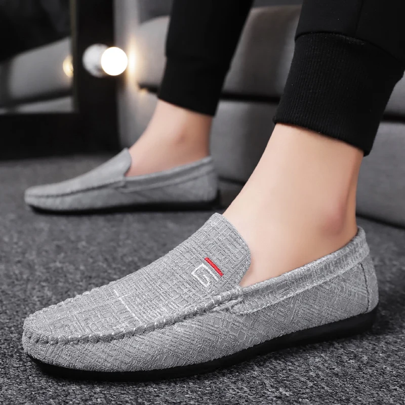 

Shoes for Men Soft Comfortable Breathable Men Casual Shoes Brand Fashion Moccasin Driving Shoes Flats Black Gray Mens Loafers