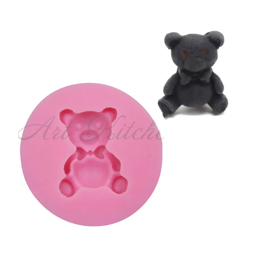 

1PCS Lovely Bear Silicone Candy Mold Birthday Cake Fondant Moulds Chocolate Cupcake Decorations Cookie Tools Bakery Pastry