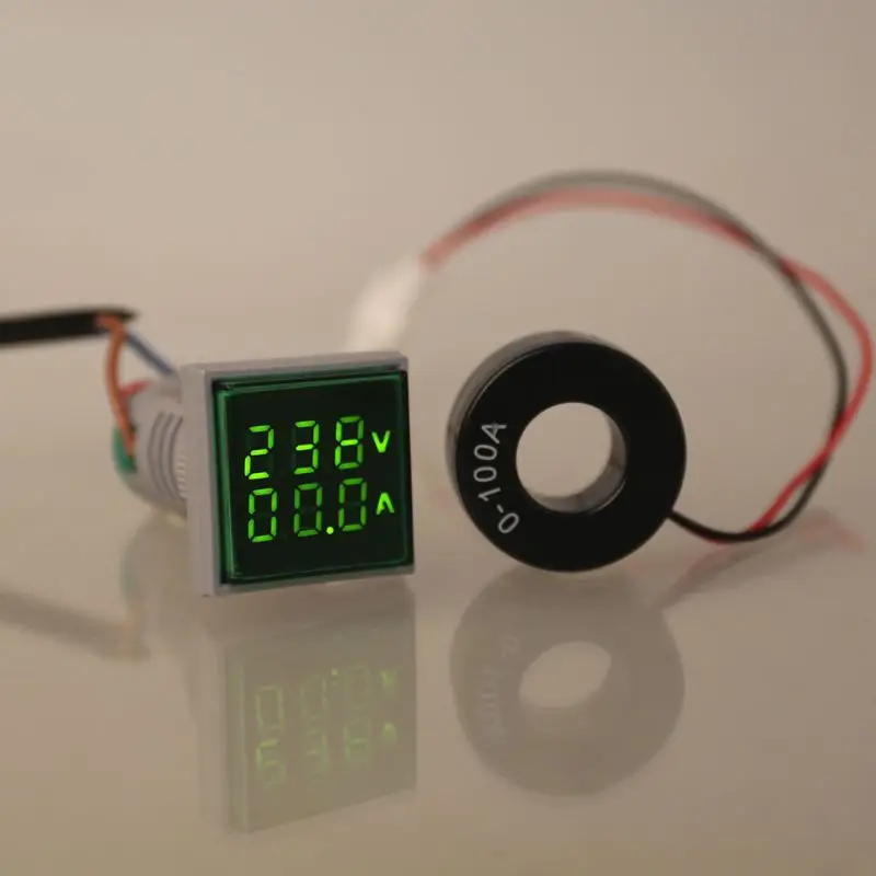 

1 Pcs Digital Voltmeter LED Display Mini 2/3 Wires Voltage Meter Ammeter High Accuracy Red / Green / Blue DC 0V-30V 0-100V