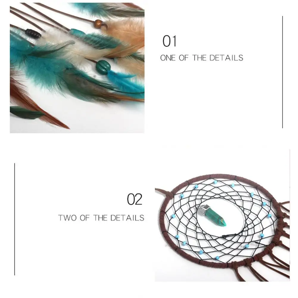 Ловец снов из ротанга с перьями золотой год освещенный украшение для комнаты и