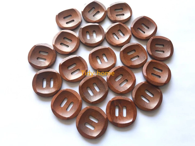 20 шт./лот 30 мм винтажные большие кнопки для пальто кофейные деревянные поделок