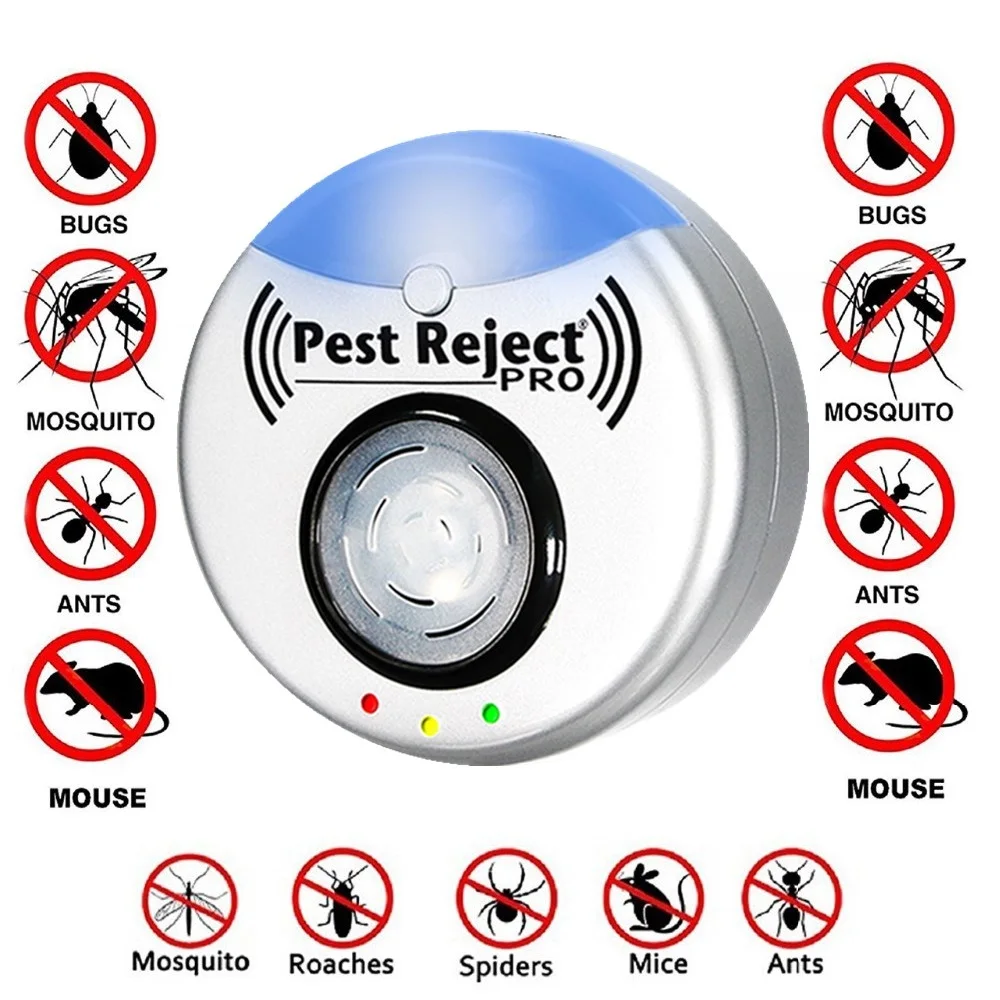 2020 Новый Pest Reject Pro - антинасекомый ультразвуковой репеллент с площадью покрытия 300 квадратных метров - убийца крыс, комаров и мух.