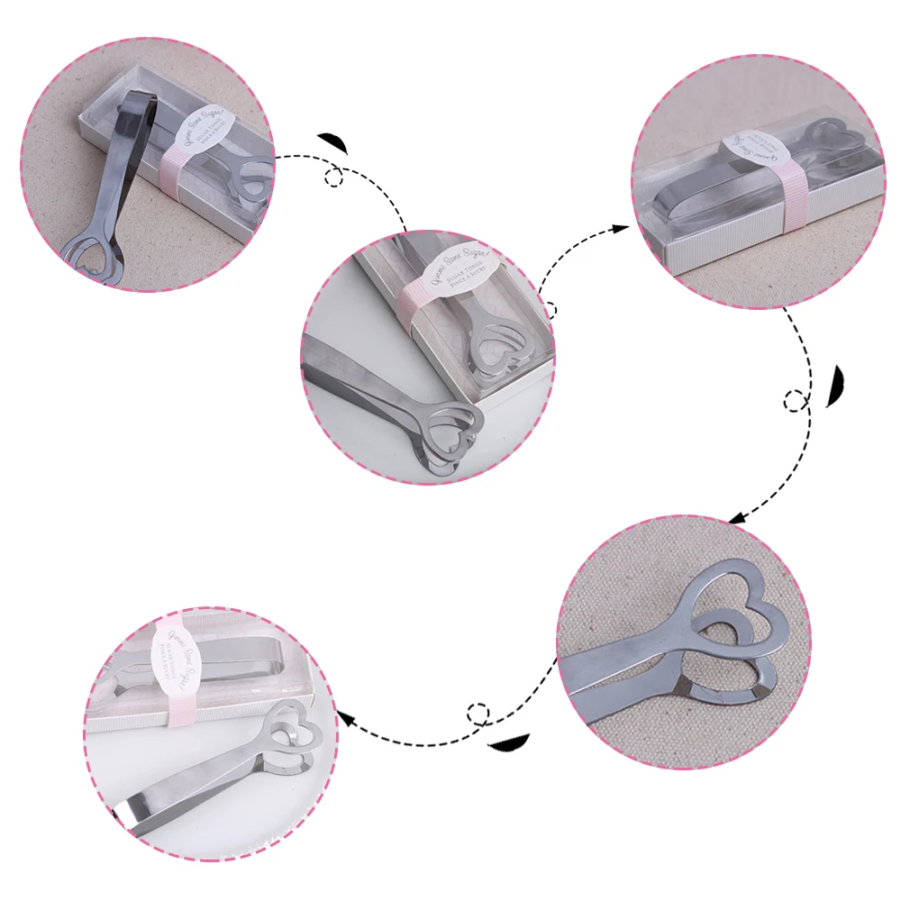 10pcs Kitchen Tools Food Wedding Party Stainless Steel Heart-Shaped Clip Support Folder Sugar Sorbet Gift Cafeteria | Дом и сад