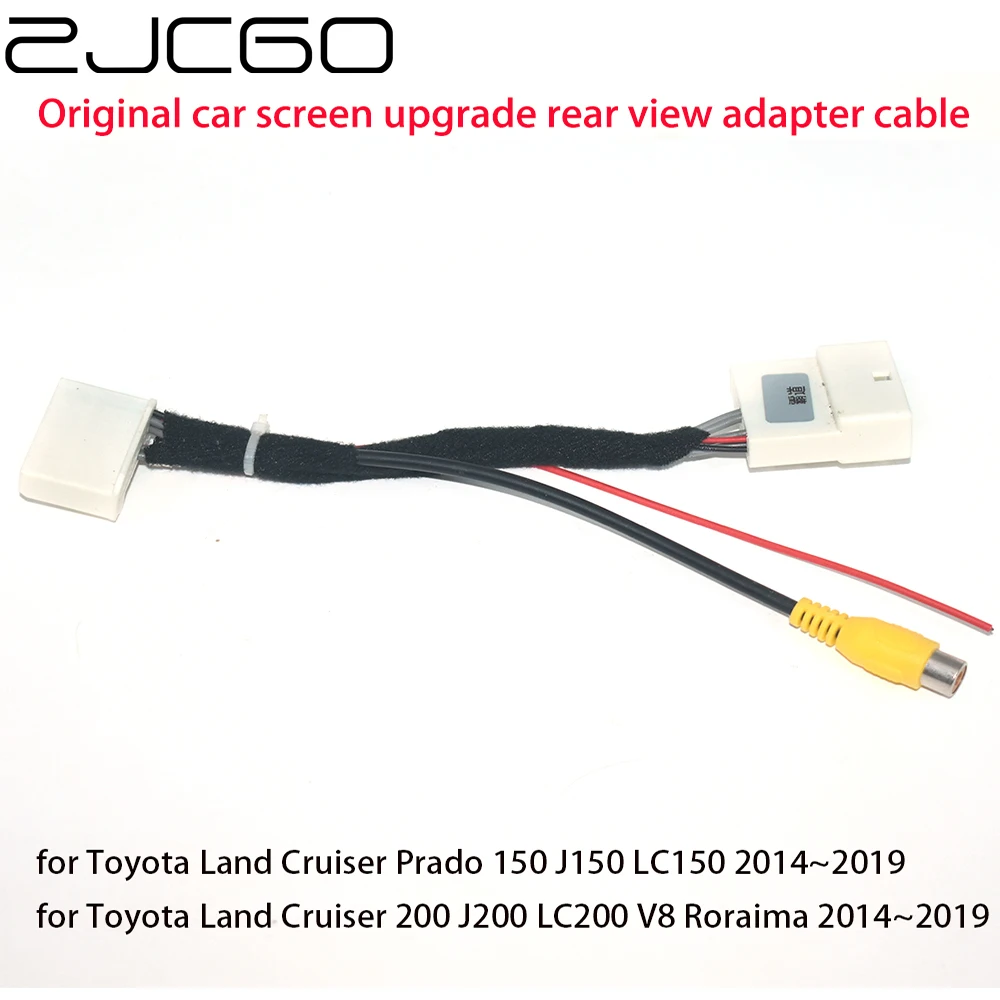 

Car Rear View Backup Reverse Camera Adapter RCA Cable for Toyota Land Cruiser Prado 150 LC150 200 LC200 Original Factory Screen