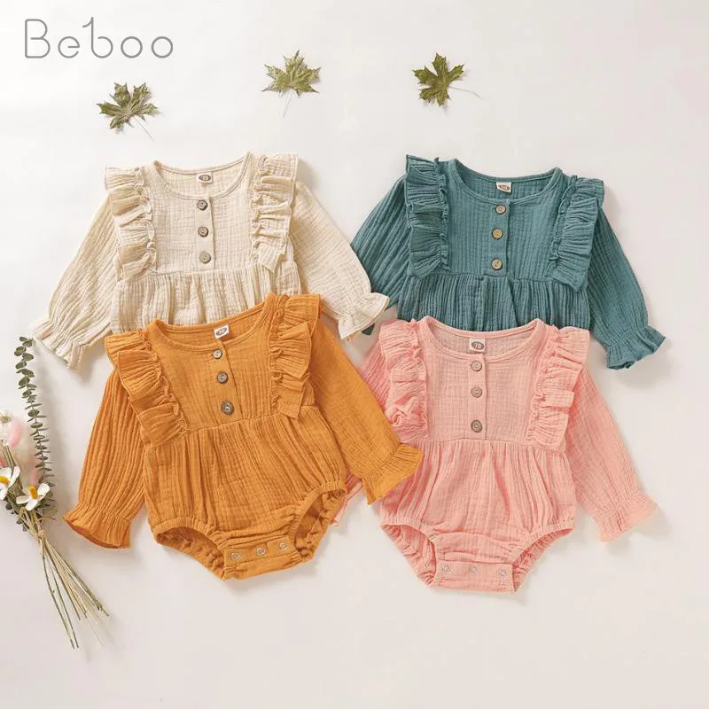

Ins Popular Baby Long Sleeve Bodysuit Cotton Summer And Spring Baby Girl Clothes 2023 Twins Baby Jumpsuit For Newborn 0-18m
